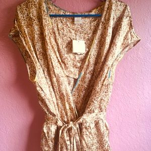 Couture by Cabernet vintage cheetah silk top